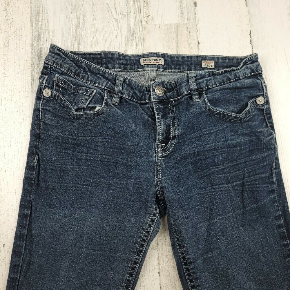 MEK Harrison Straight Leg Jeans Men’s 31x32 Dark Wash Premium Denim Classic Fit - Picture 5 of 11